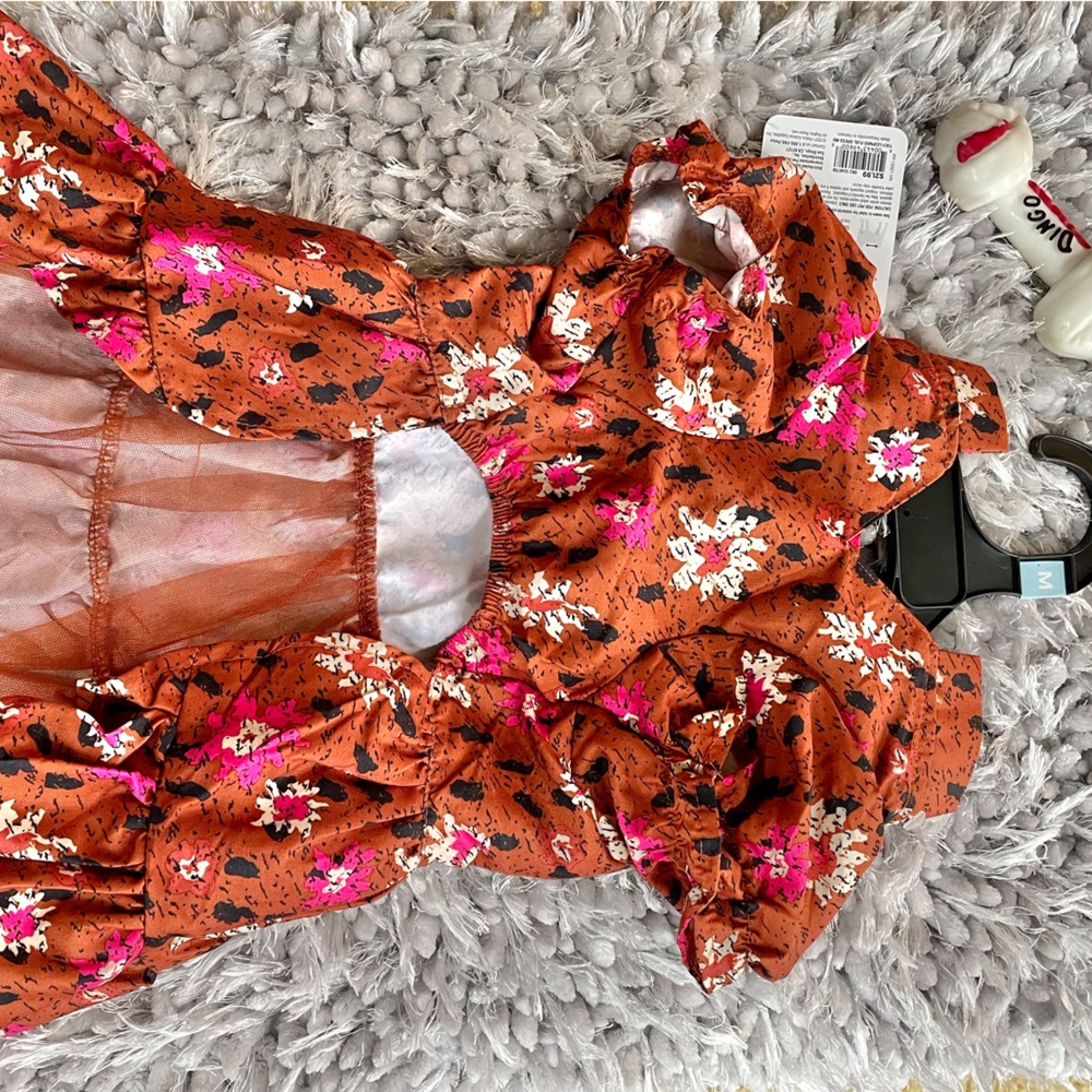🐶New with tags THE PARTY ANIMAL DOG DRESS beautiful fall colors Sz M 18-16” - Picture 5 of 5